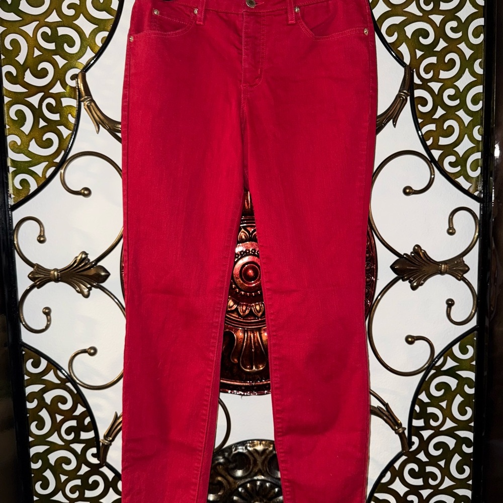 TrueSlim™ Red Jeans Size 8
